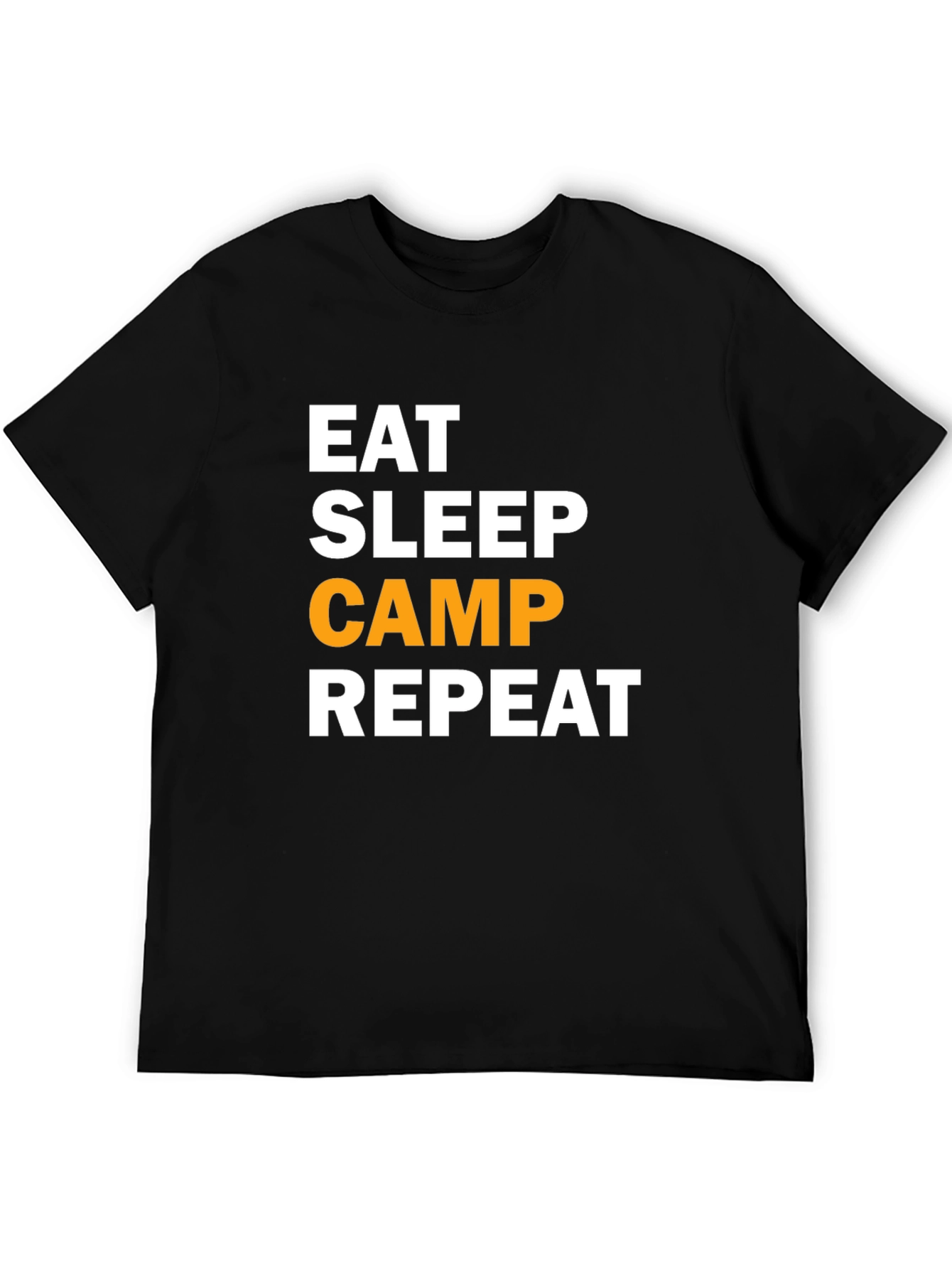 Eat Sleep Camp Repeat Black T-Shirt