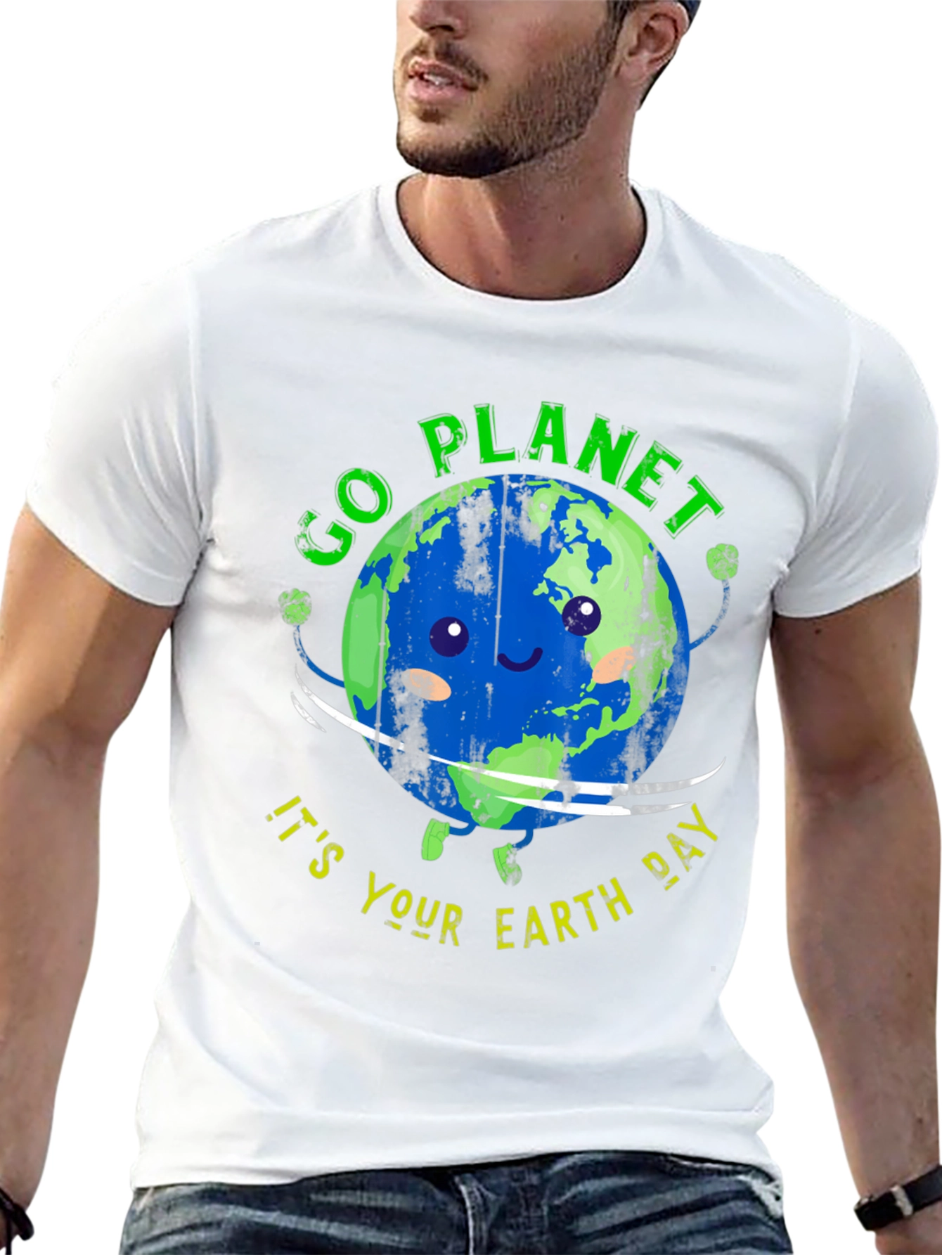 Go Planet! Earth Day Graphic Tee - Black