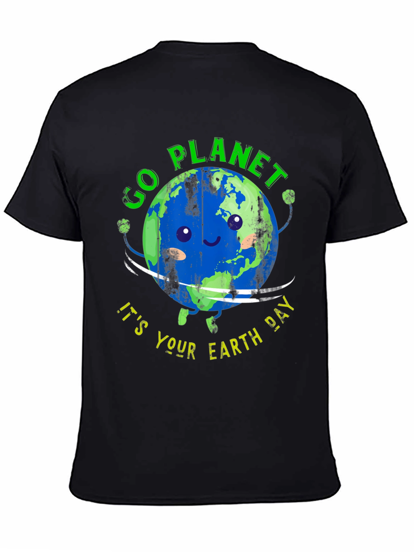 Go Planet! Earth Day Graphic Tee - Black