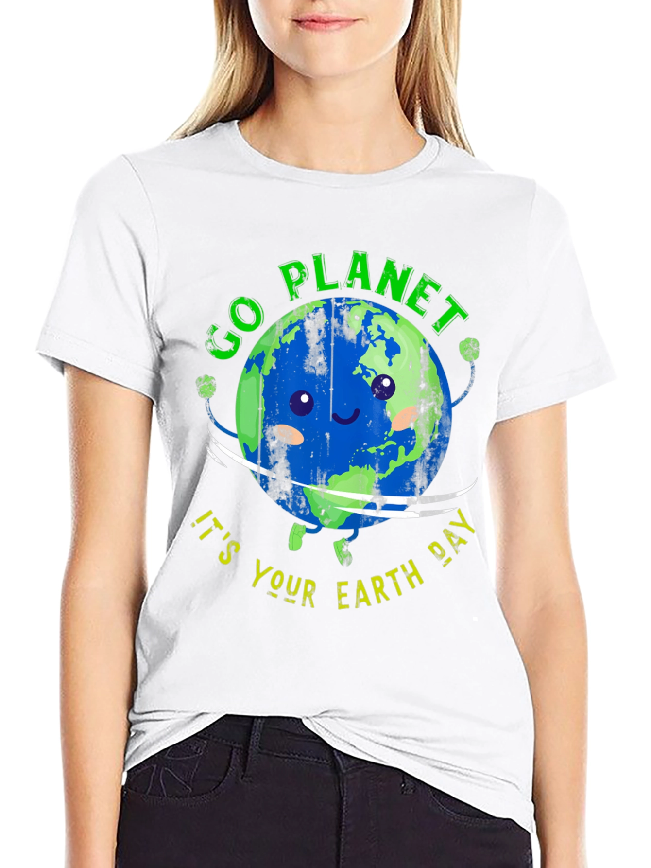 Go Planet! Earth Day Graphic Tee - Black