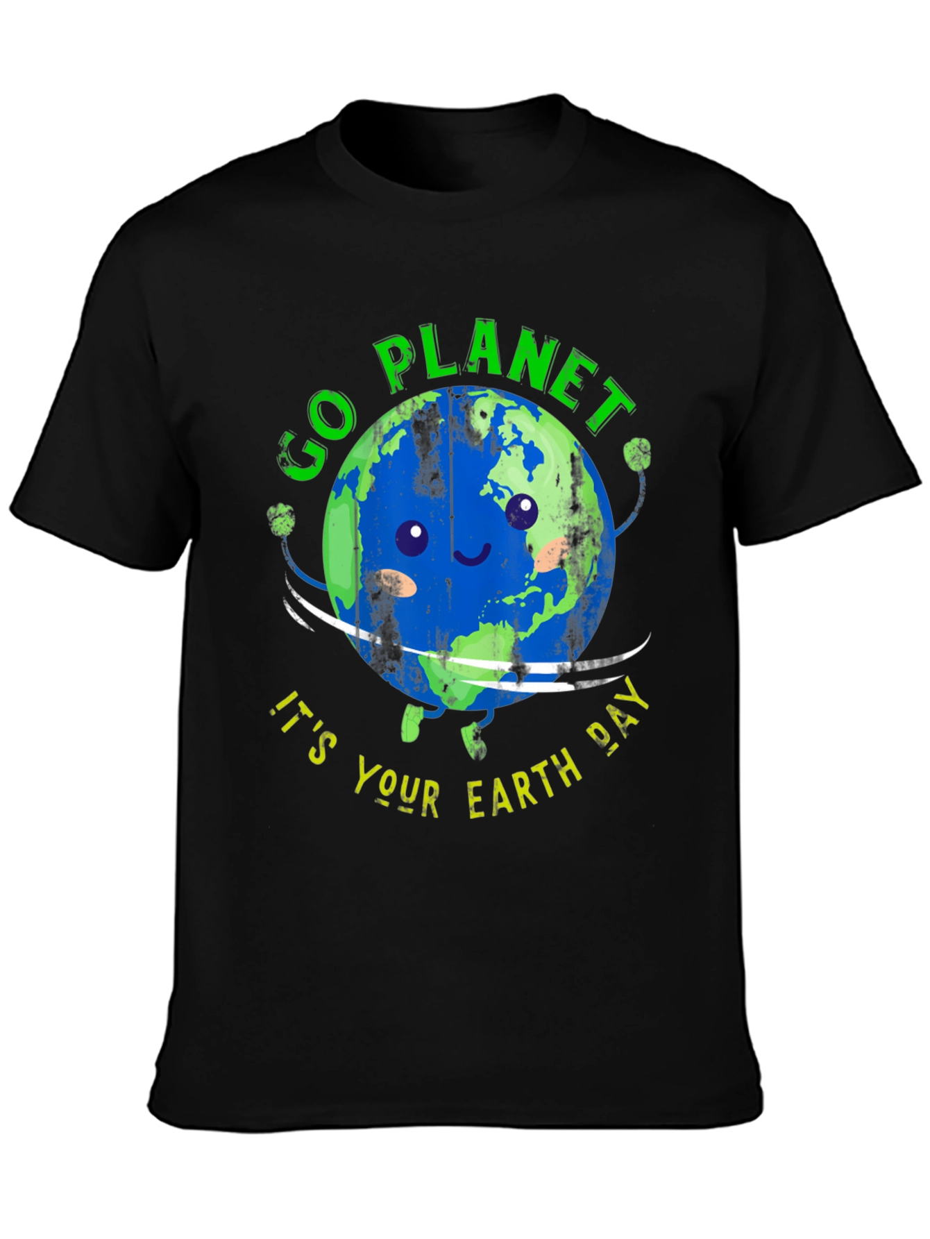 Go Planet! Earth Day Graphic Tee - Black