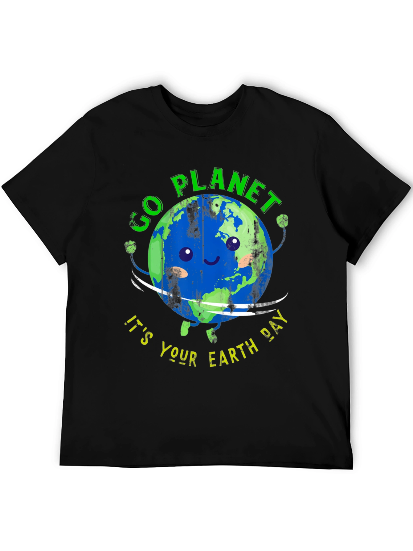 Go Planet! Earth Day Graphic Tee - Black
