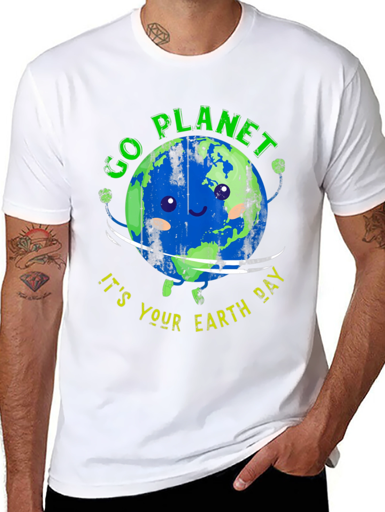 Go Planet! Earth Day Graphic Tee - Black