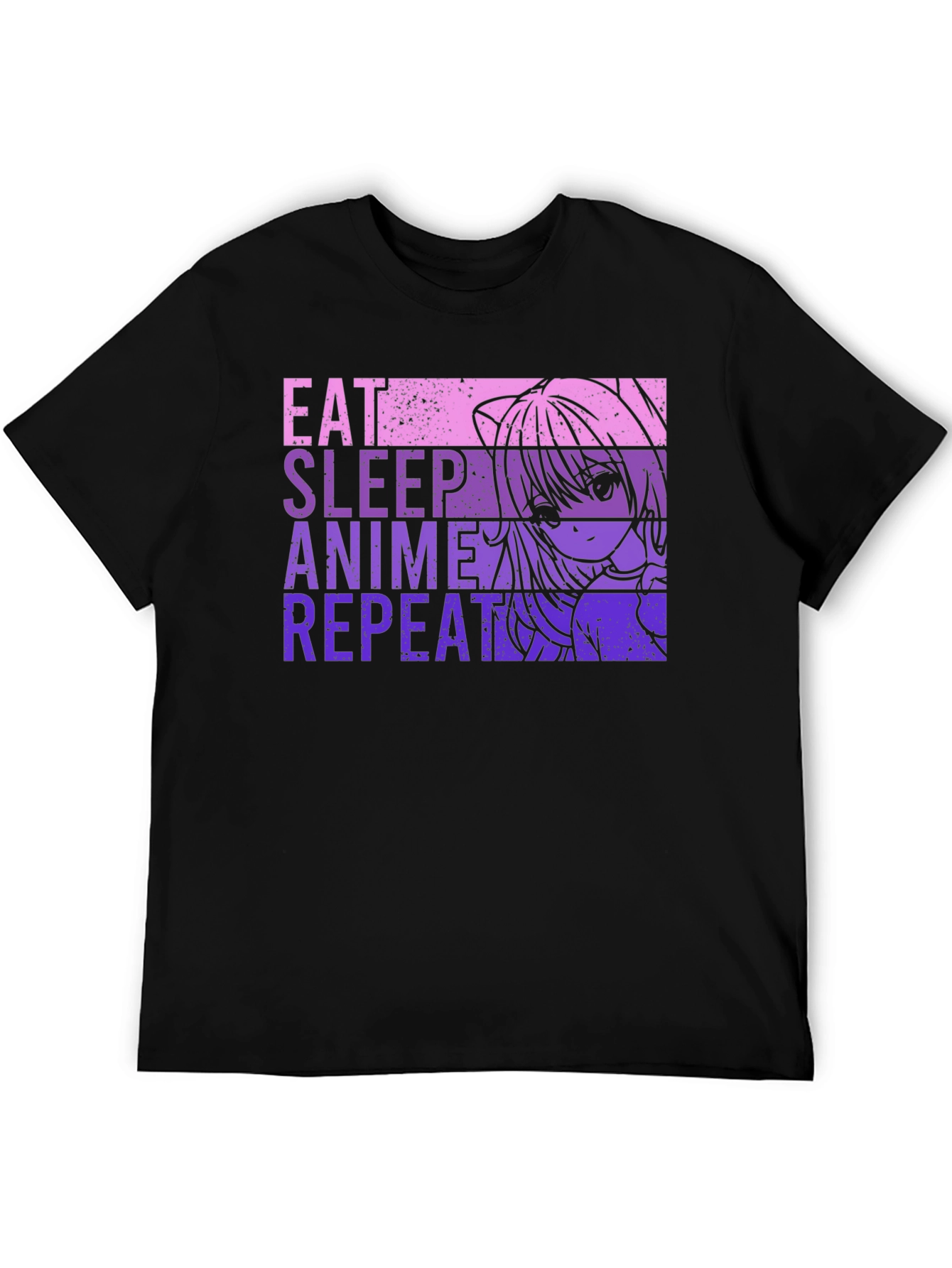 Eat Sleep Anime Repeat Graphic Tee