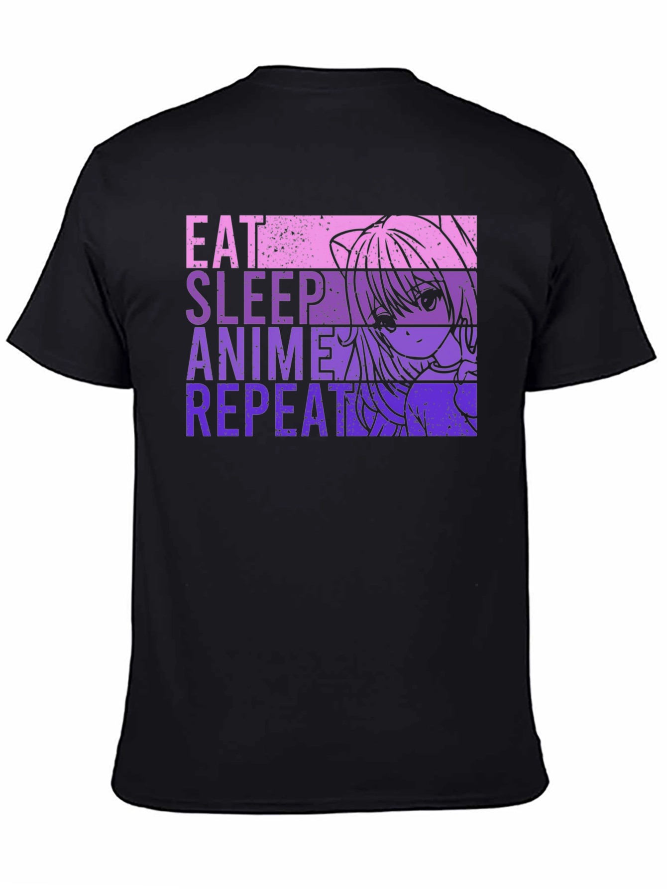 Eat Sleep Anime Repeat Graphic Tee