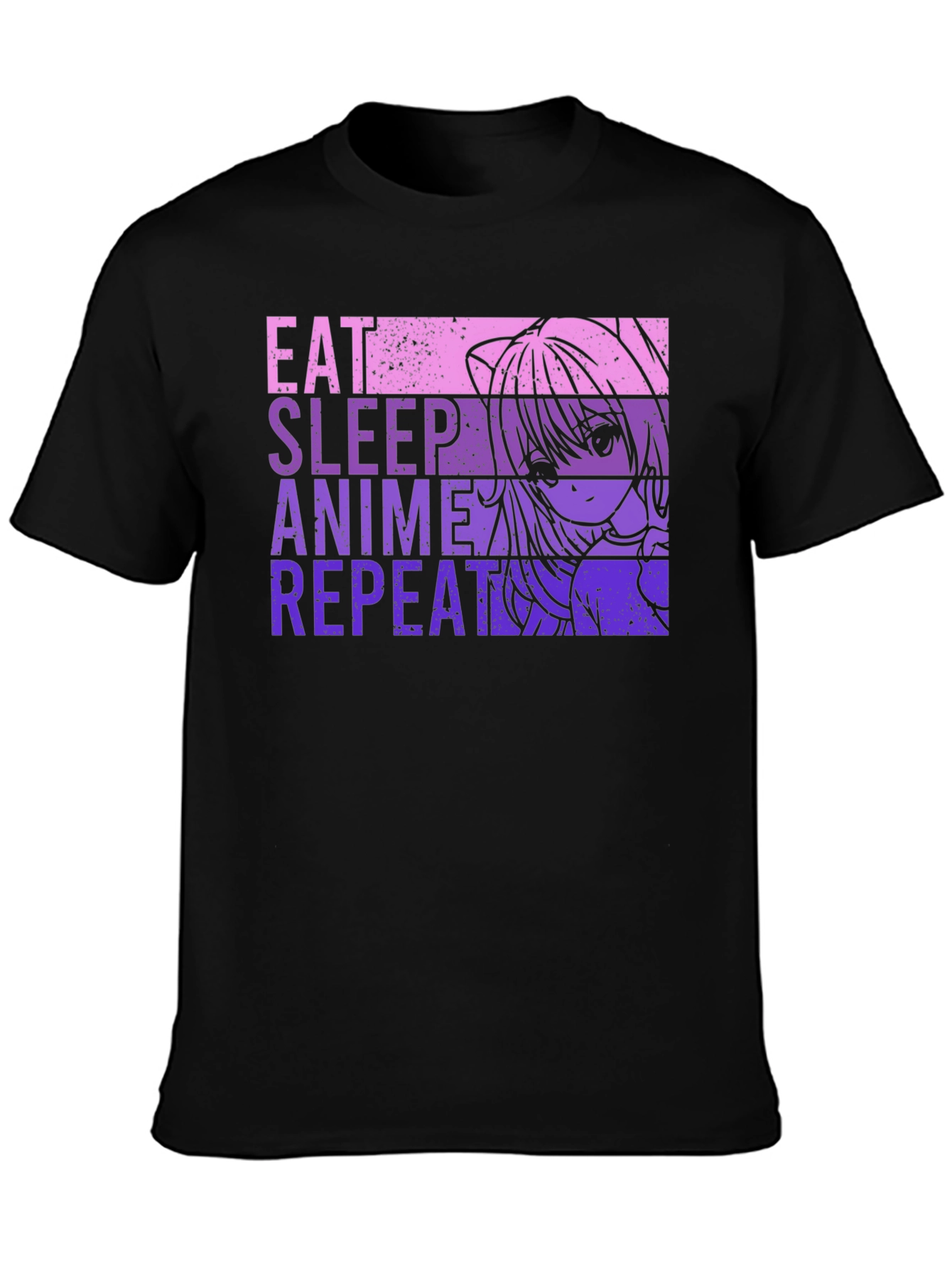 Eat Sleep Anime Repeat Graphic Tee