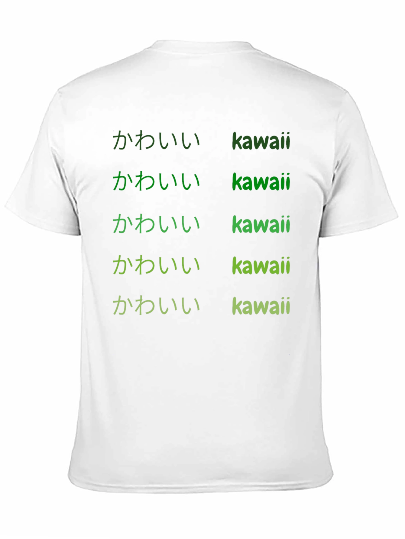 Kawaii Text Print Black Tee