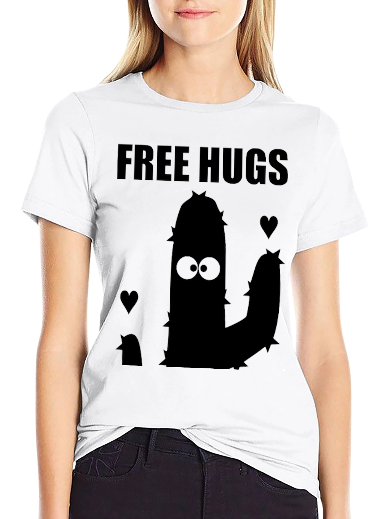 Free Hugs Cactus Graphic Tee - Unisex