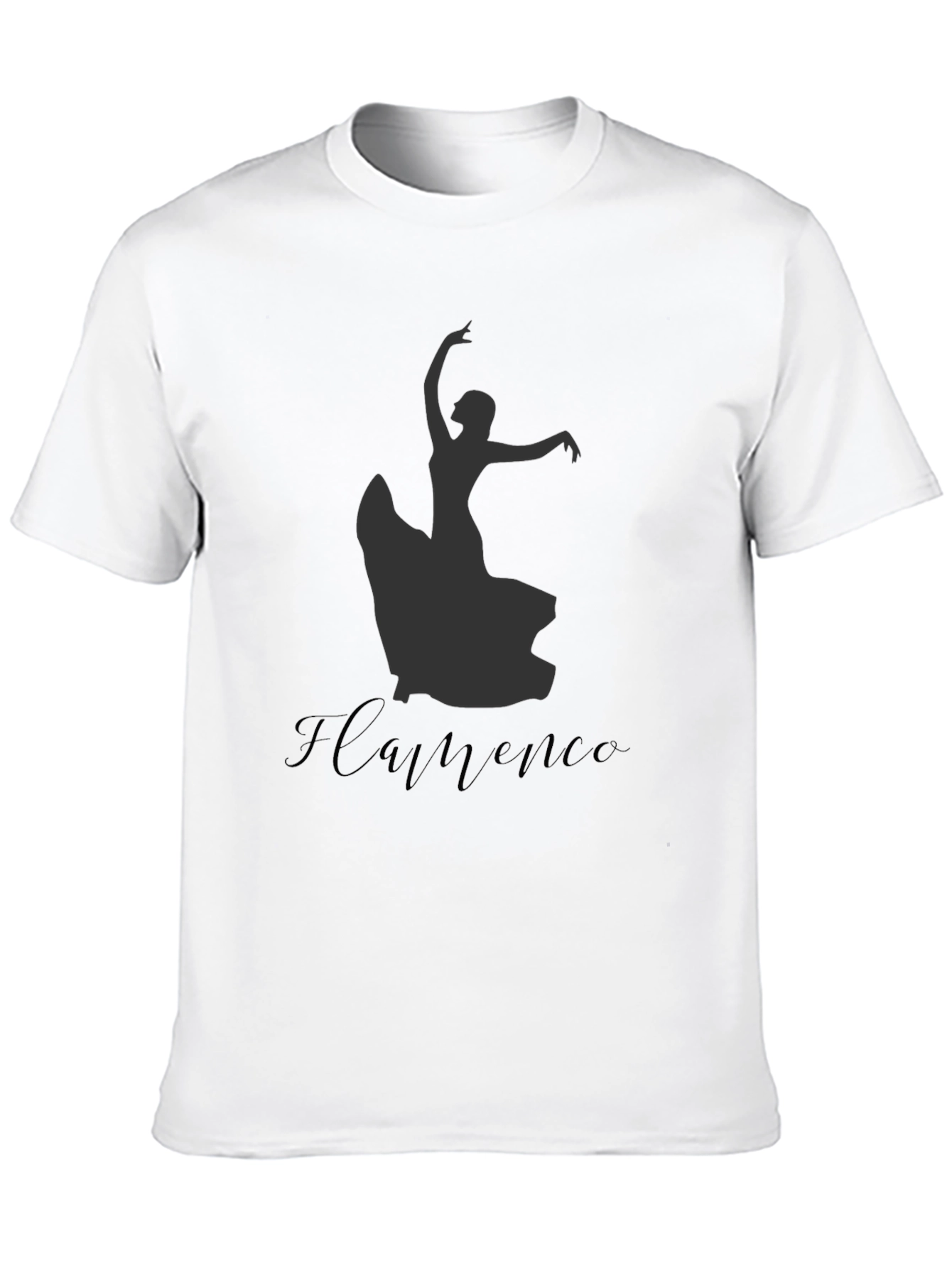 Flamenco Dancer Graphic Tee - Stylish Black T-Shirt