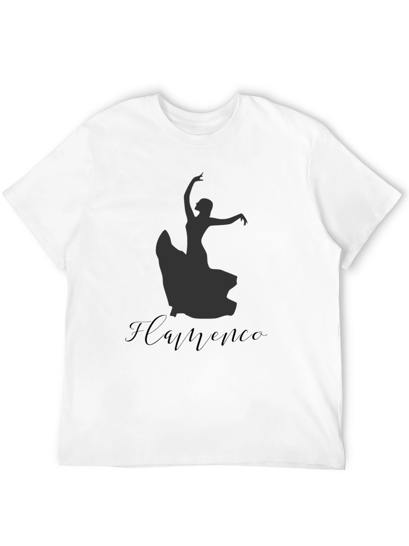 Flamenco Dancer Graphic Tee - Stylish Black T-Shirt