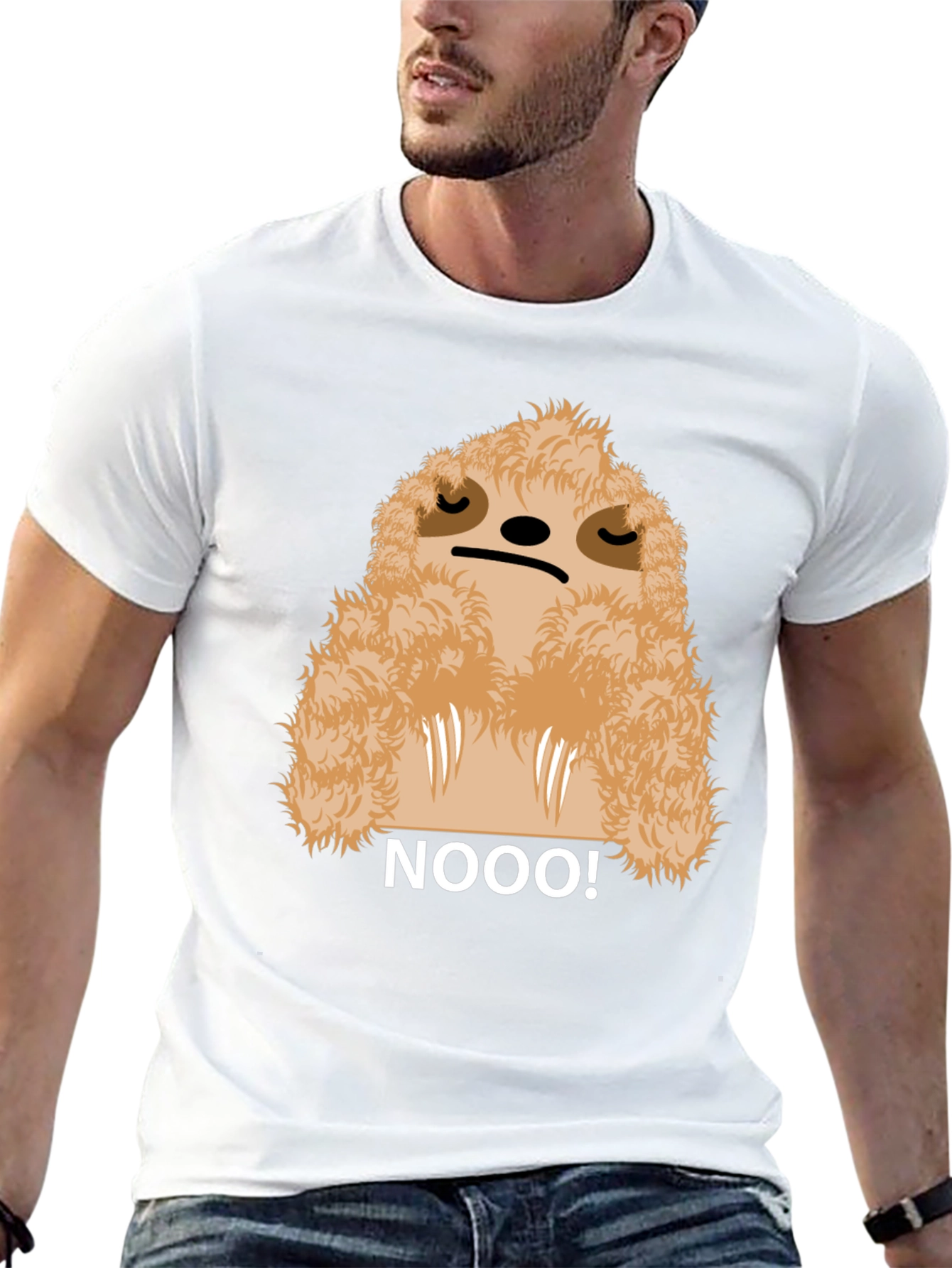 Sloth NOOO! Graphic Tee - Funny Animal T-Shirt