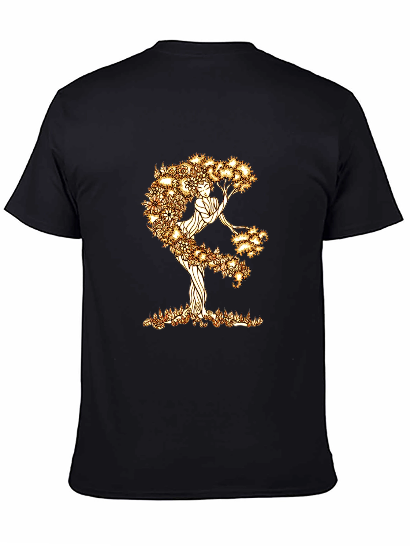 Nature Woman Graphic Tee - Black Cotton Blend