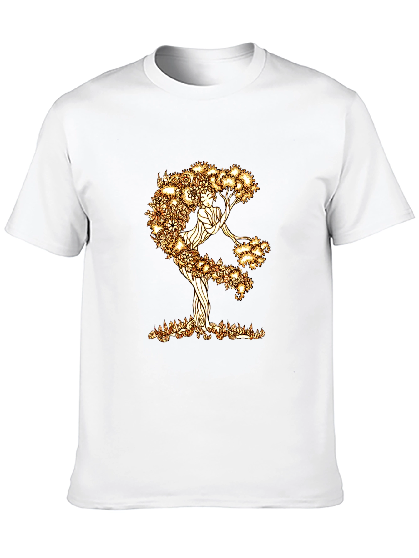 Nature Woman Graphic Tee - Black Cotton Blend