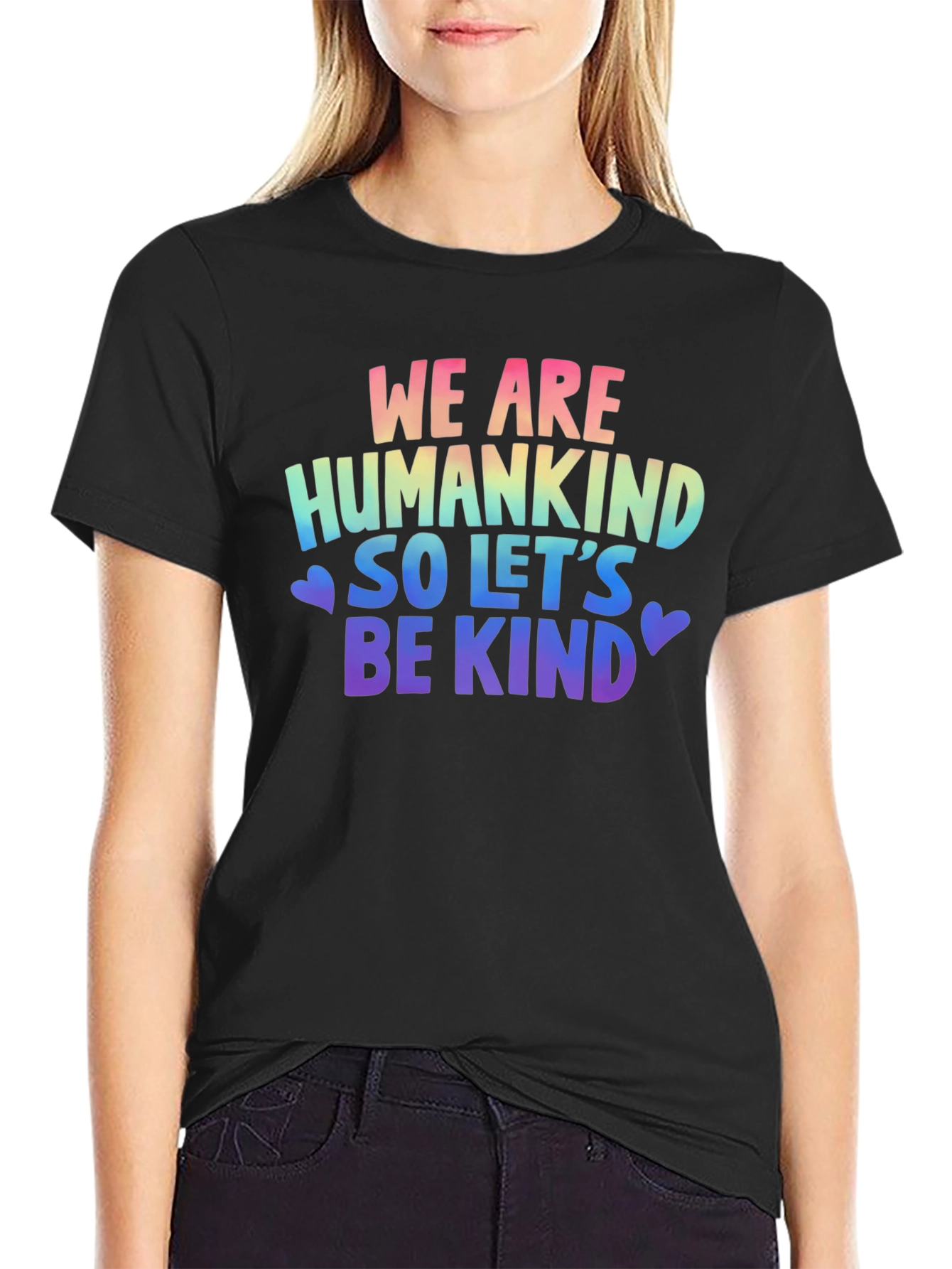 Be Kind T-Shirt: Rainbow Humankind Graphic Tee