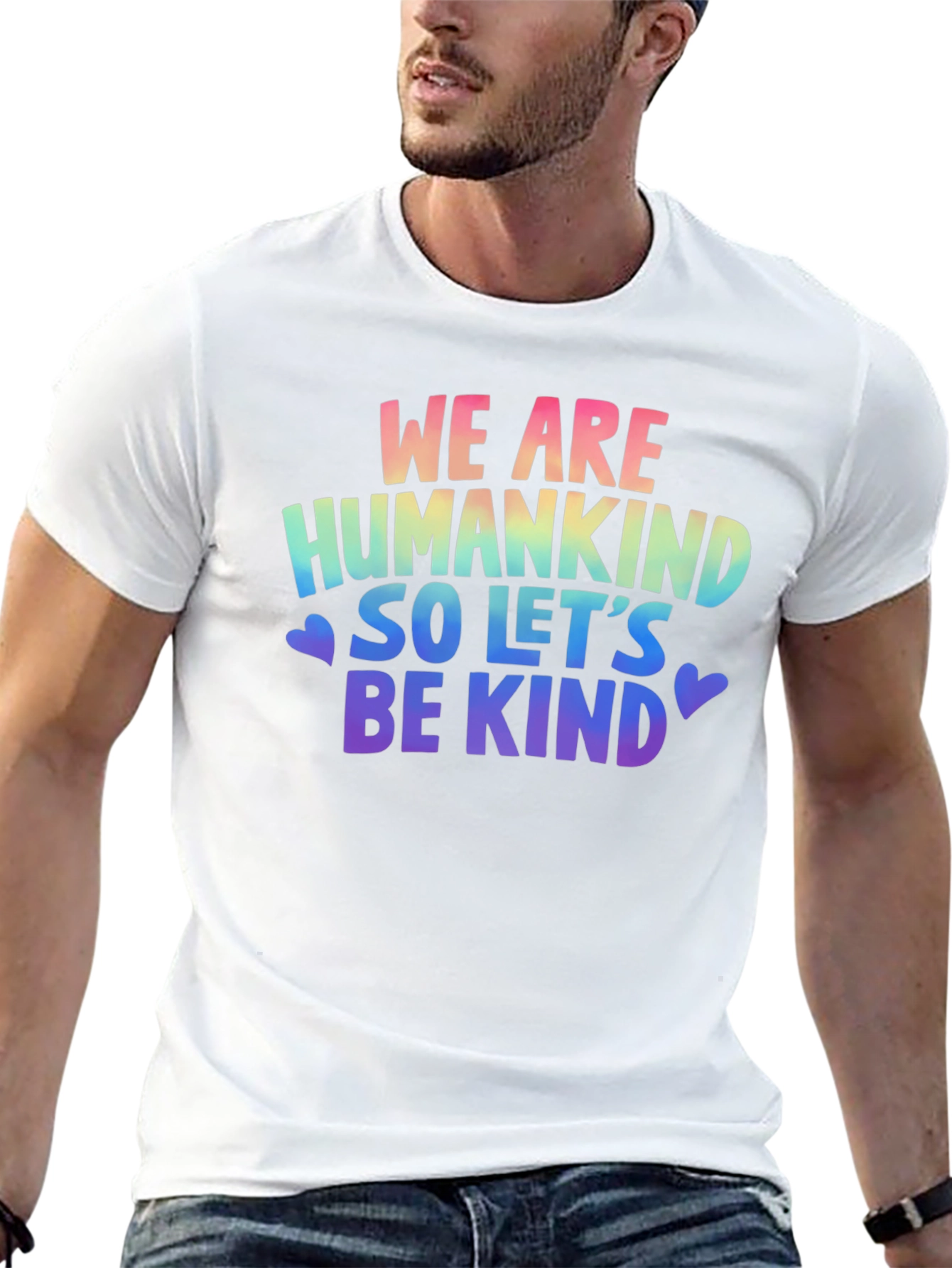 Be Kind T-Shirt: Rainbow Humankind Graphic Tee
