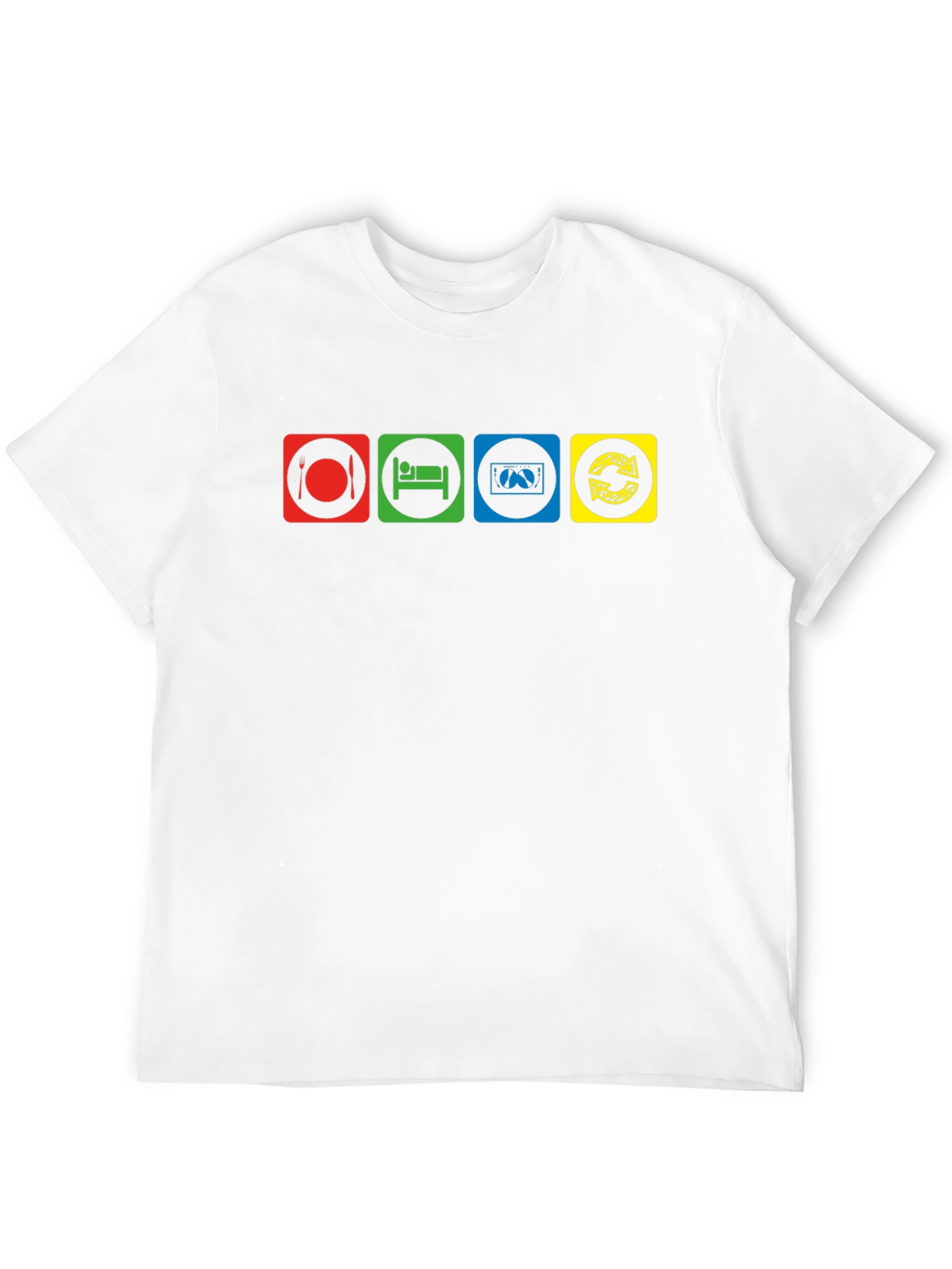 Eat Sleep Code Repeat Black Graphic T-Shirt