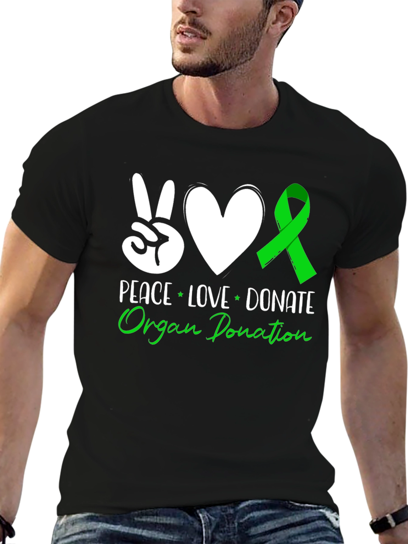 Peace Love Donate Organ Donation T-Shirt