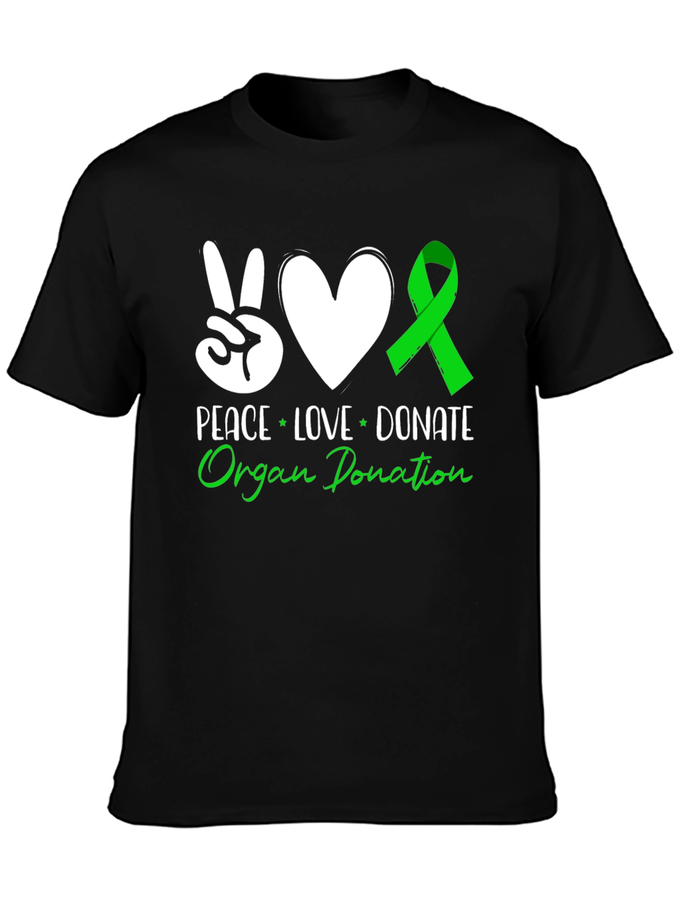 Peace Love Donate Organ Donation T-Shirt