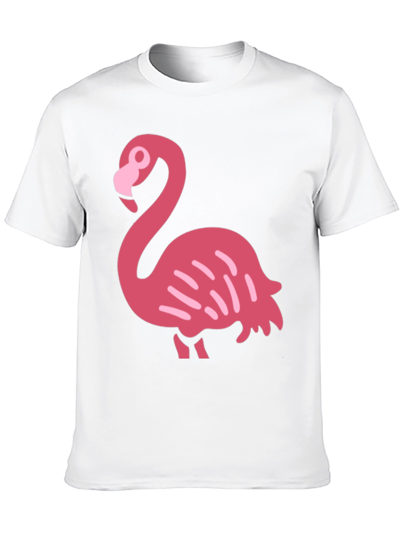 Fun Flamingo Graphic Tee - Black Cotton T-Shirt