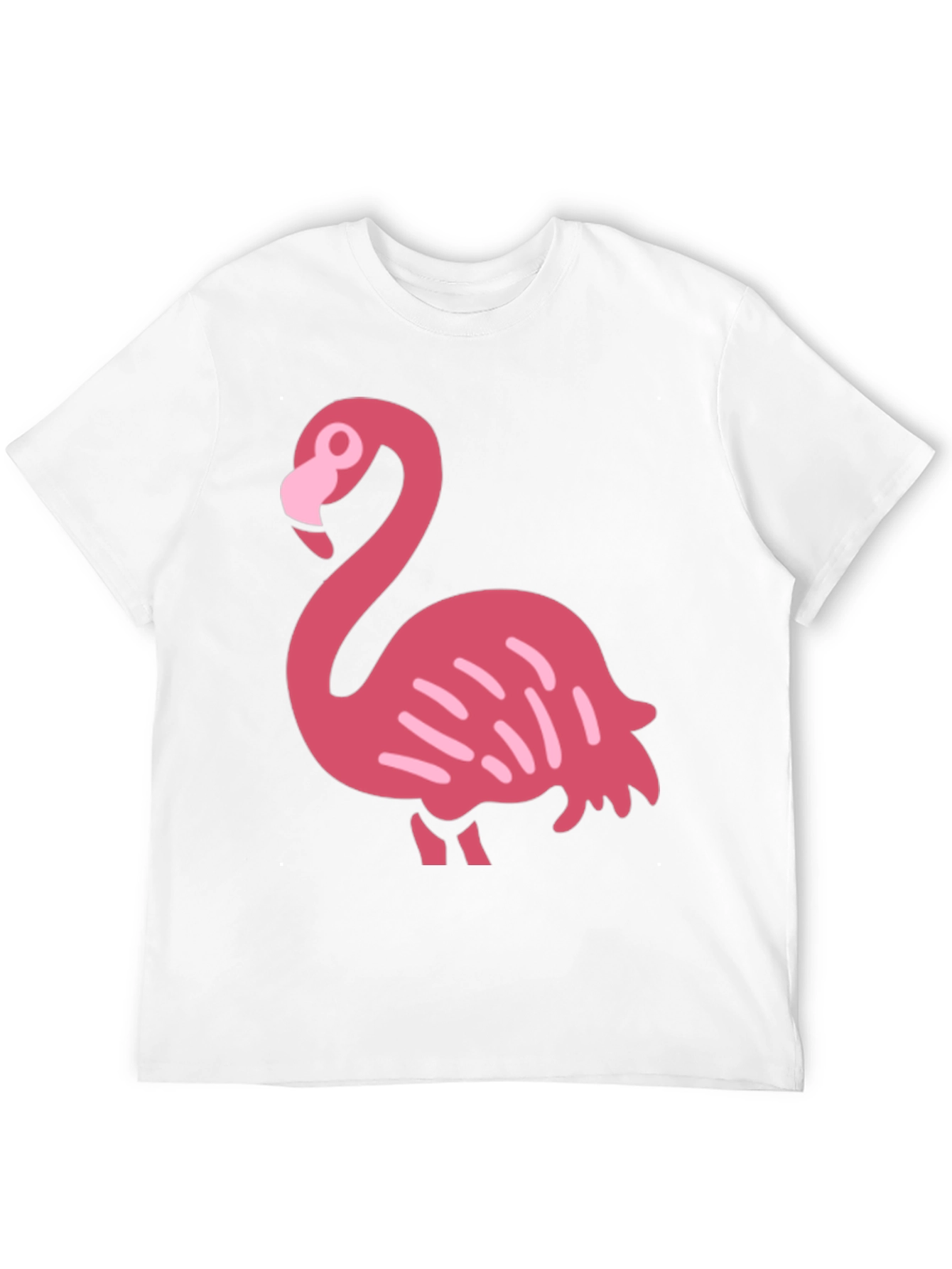 Fun Flamingo Graphic Tee - Black Cotton T-Shirt