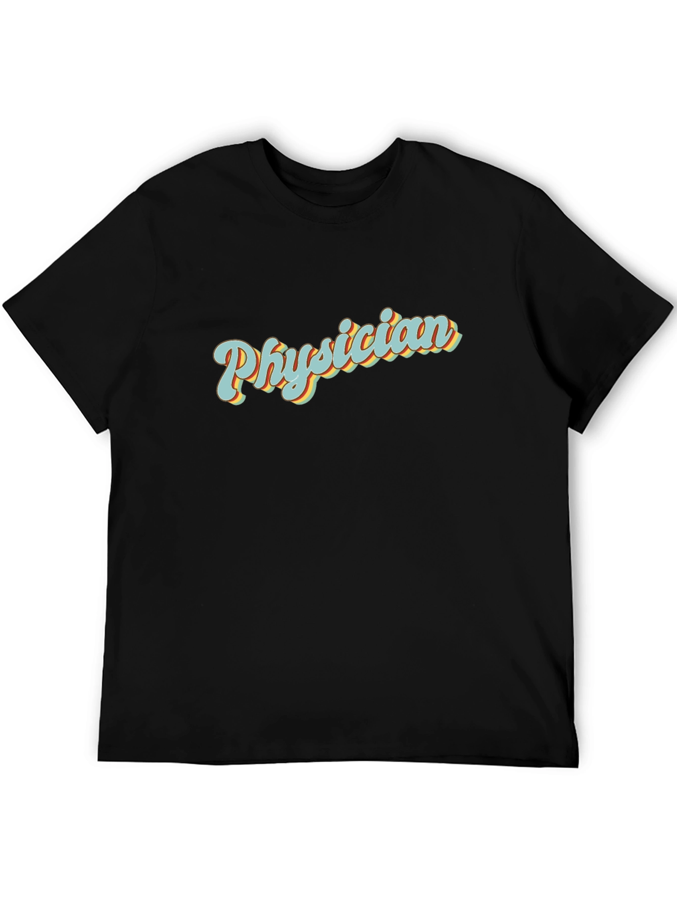 Retro Physician T-Shirt - Black Crew Neck Tee