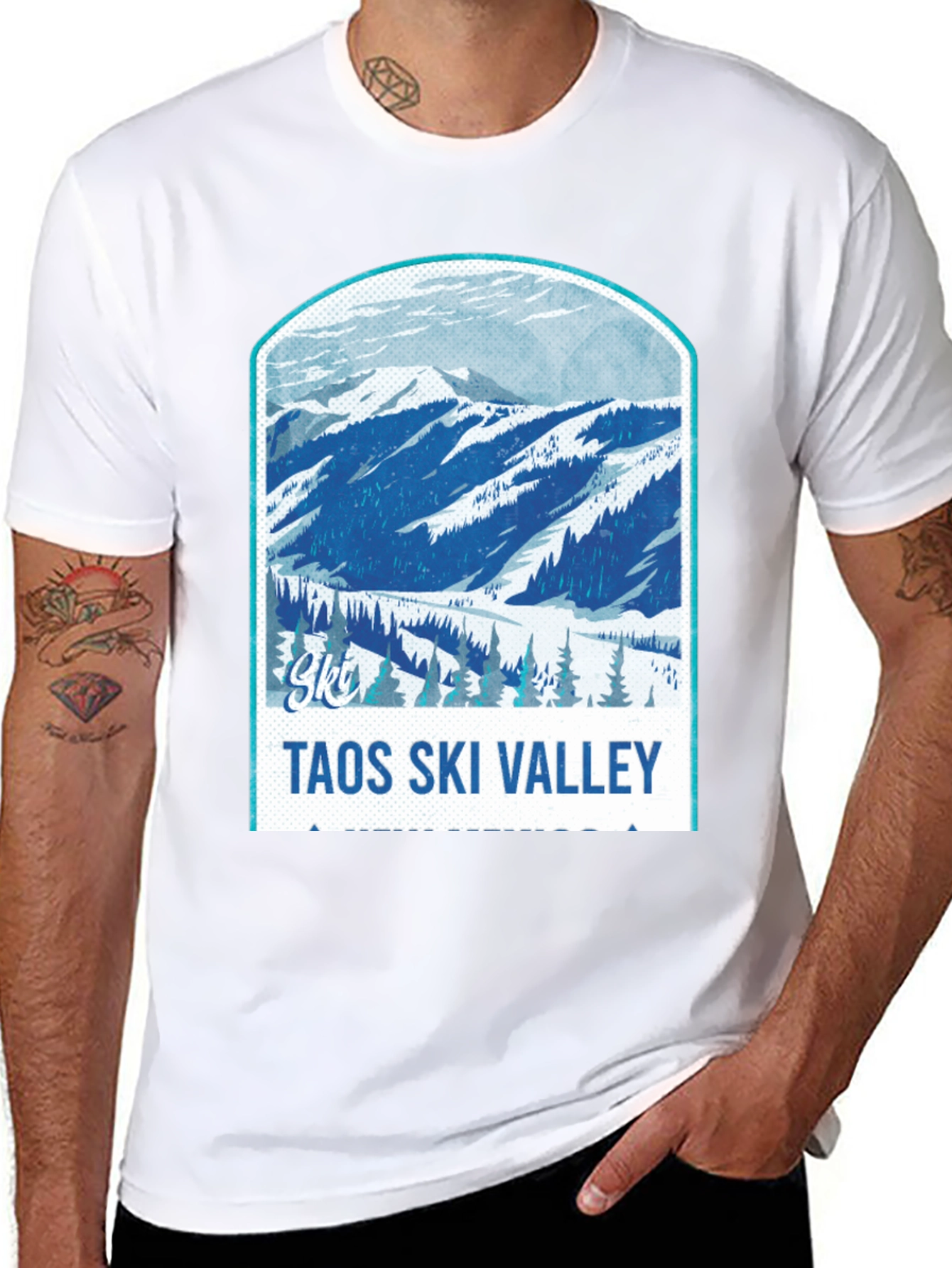 Taos Ski Valley Graphic Tee - Mountain Design