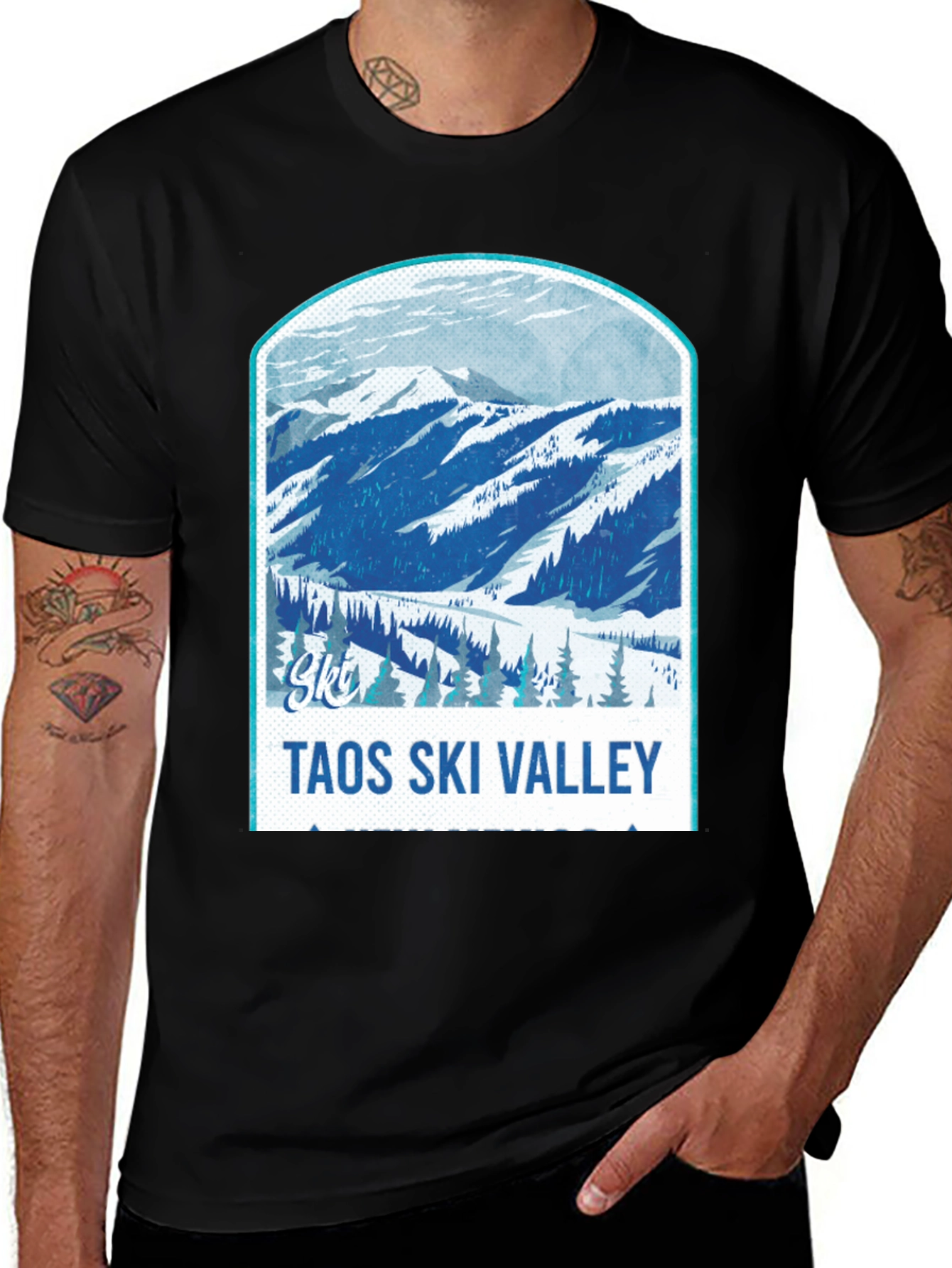 Taos Ski Valley Graphic Tee - Mountain Design
