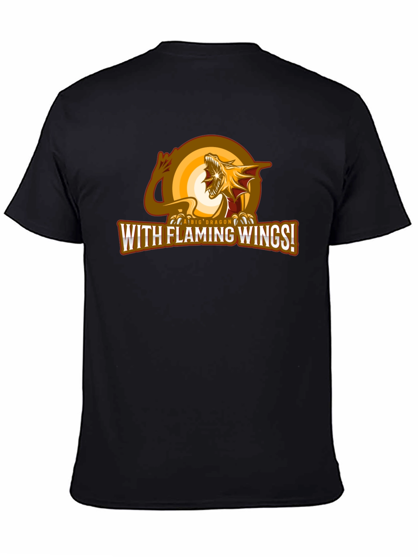 Epic Dragon With Flaming Wings! Graphic Tee