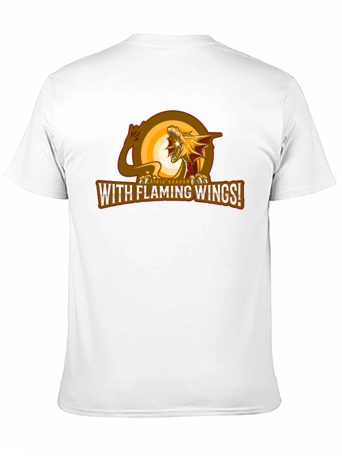 Epic Dragon With Flaming Wings! Graphic Tee