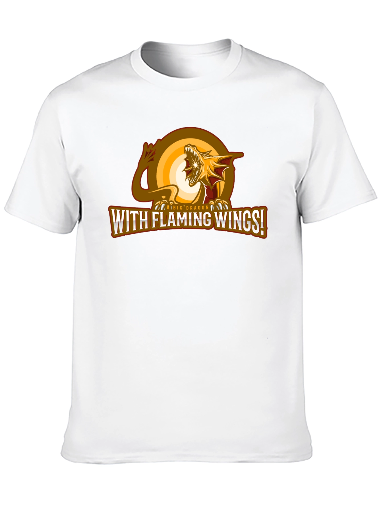 Epic Dragon With Flaming Wings! Graphic Tee