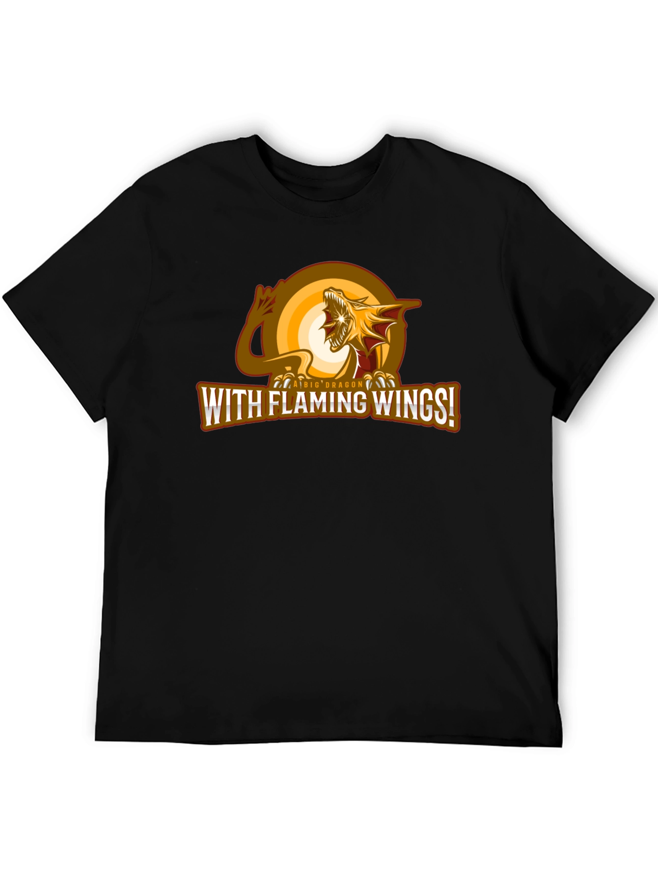 Epic Dragon With Flaming Wings! Graphic Tee