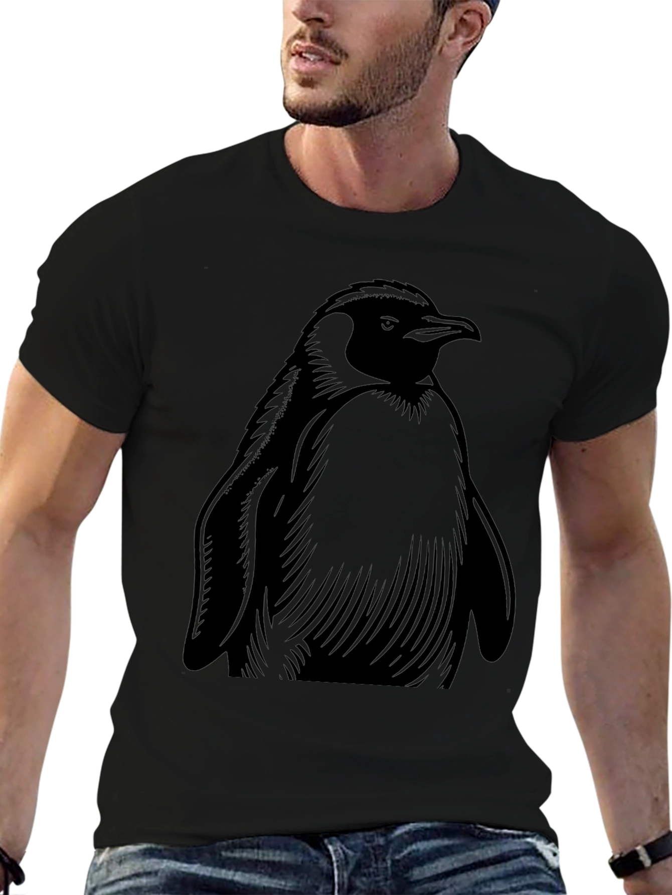 Penguin Graphic Tee - Mens Black T-Shirt