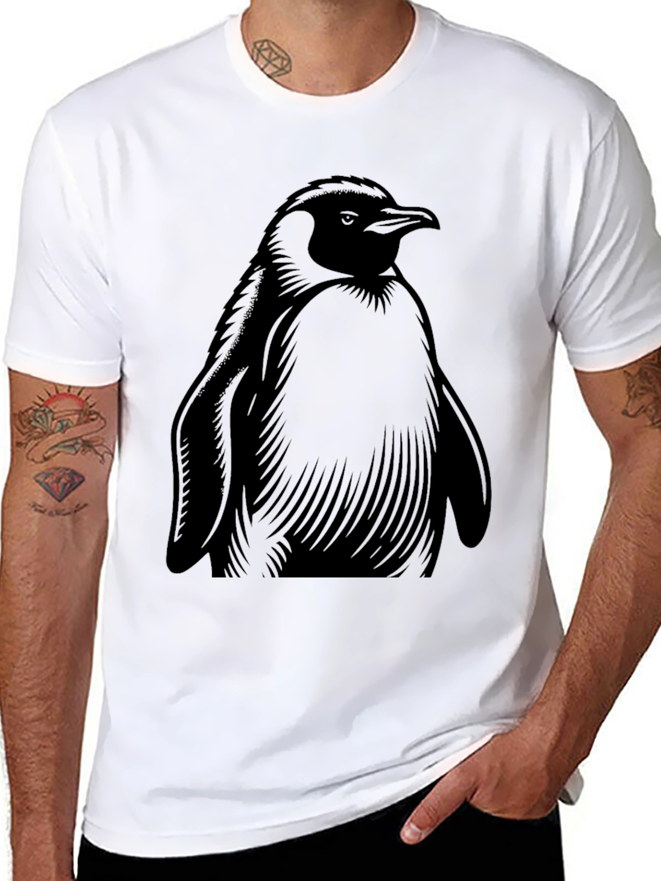 Penguin Graphic Tee - Mens Black T-Shirt