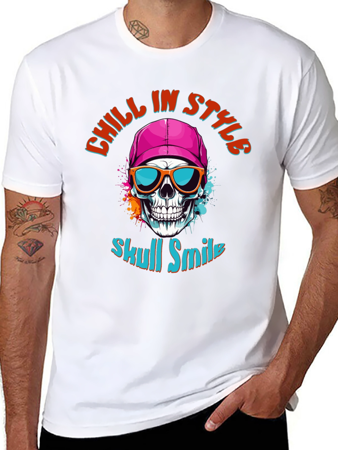 Skull Smile Graphic T-Shirt: Chill in Style