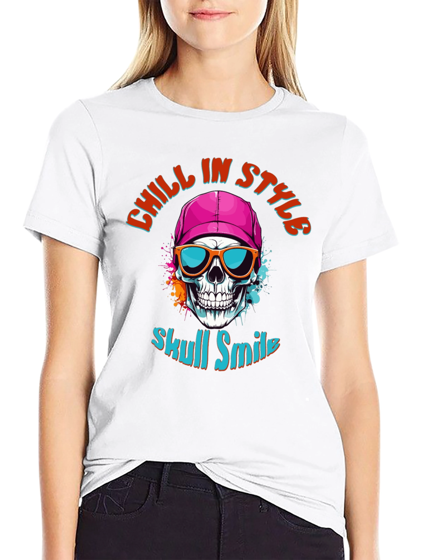 Skull Smile Graphic T-Shirt: Chill in Style