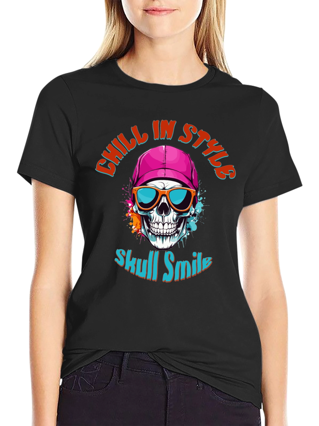 Skull Smile Graphic T-Shirt: Chill in Style