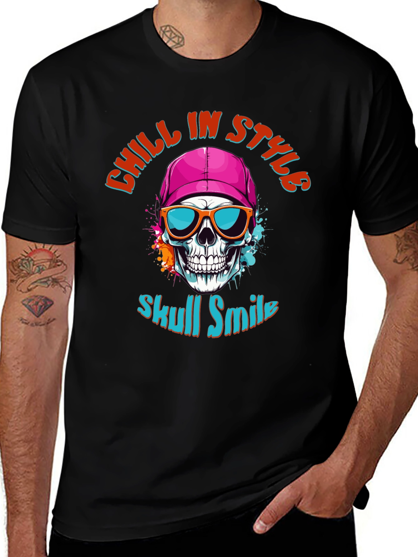Skull Smile Graphic T-Shirt: Chill in Style
