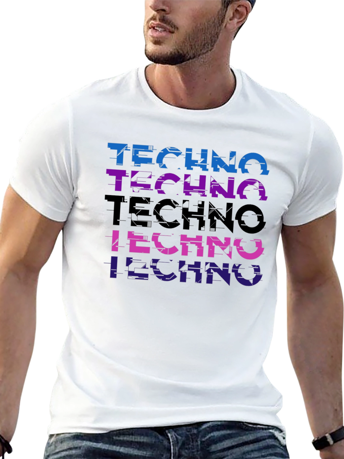 Techno Glitch T-Shirt - Stylish Music Tee