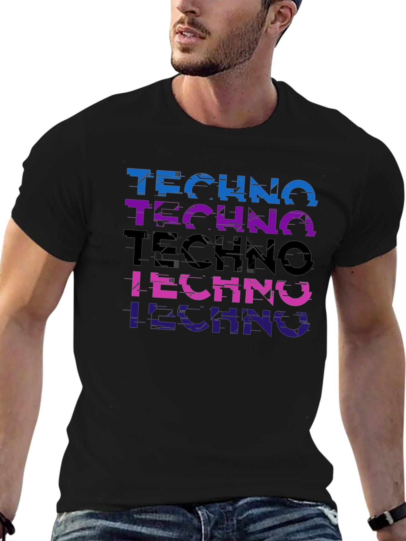 Techno Glitch T-Shirt - Stylish Music Tee