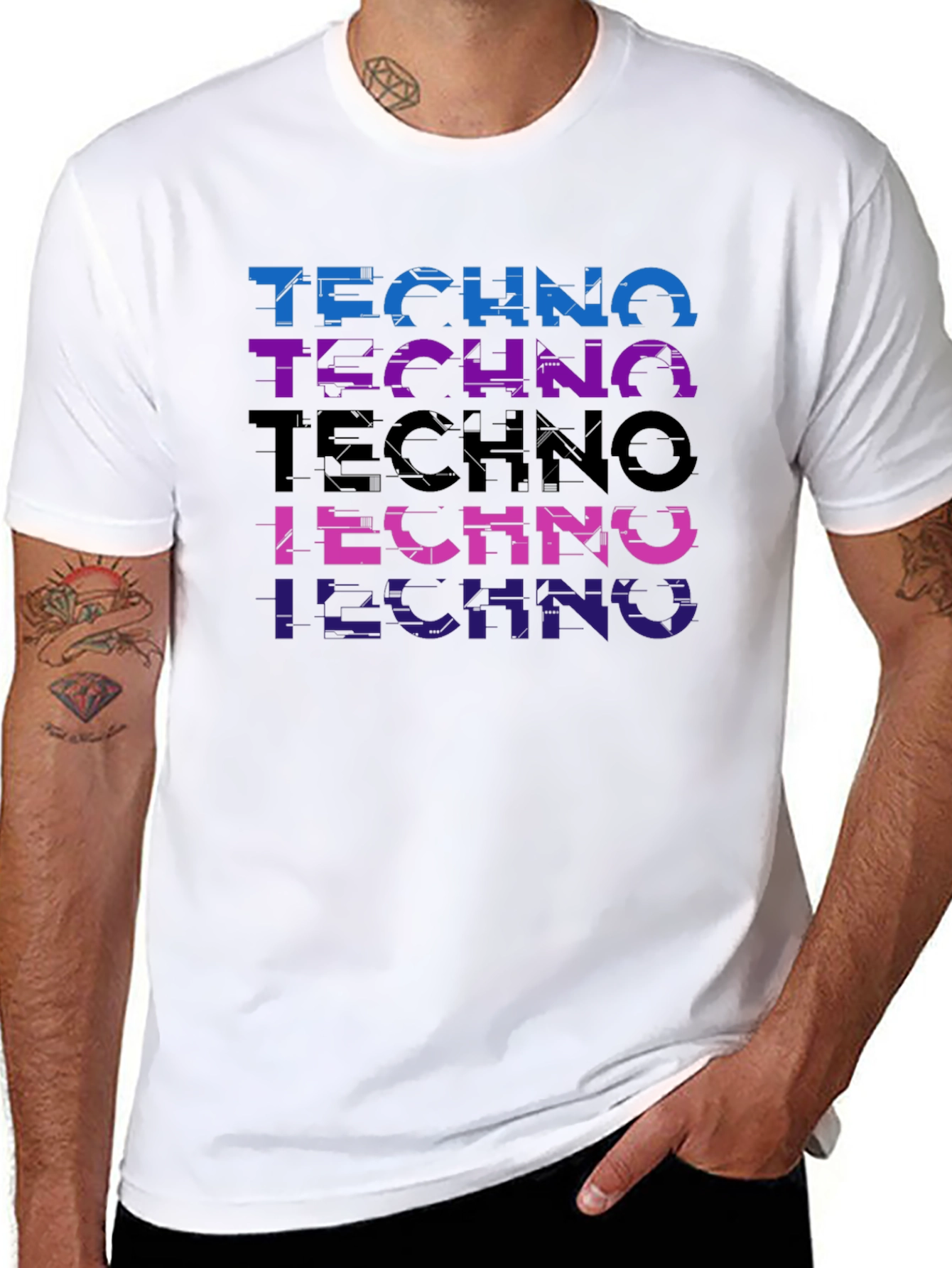 Techno Glitch T-Shirt - Stylish Music Tee