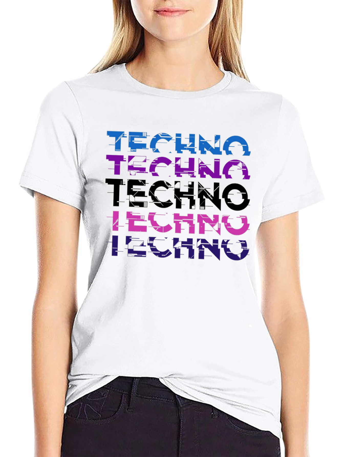 Techno Glitch T-Shirt - Stylish Music Tee