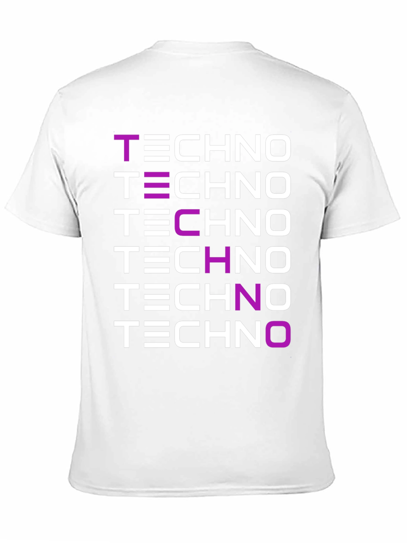 Techno Music Graphic Print Black T-Shirt