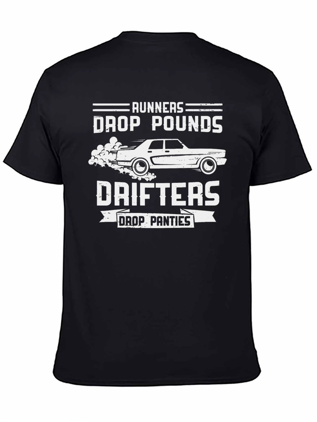 Runners vs. Drifters Graphic T-Shirt - Black Cotton Tee
