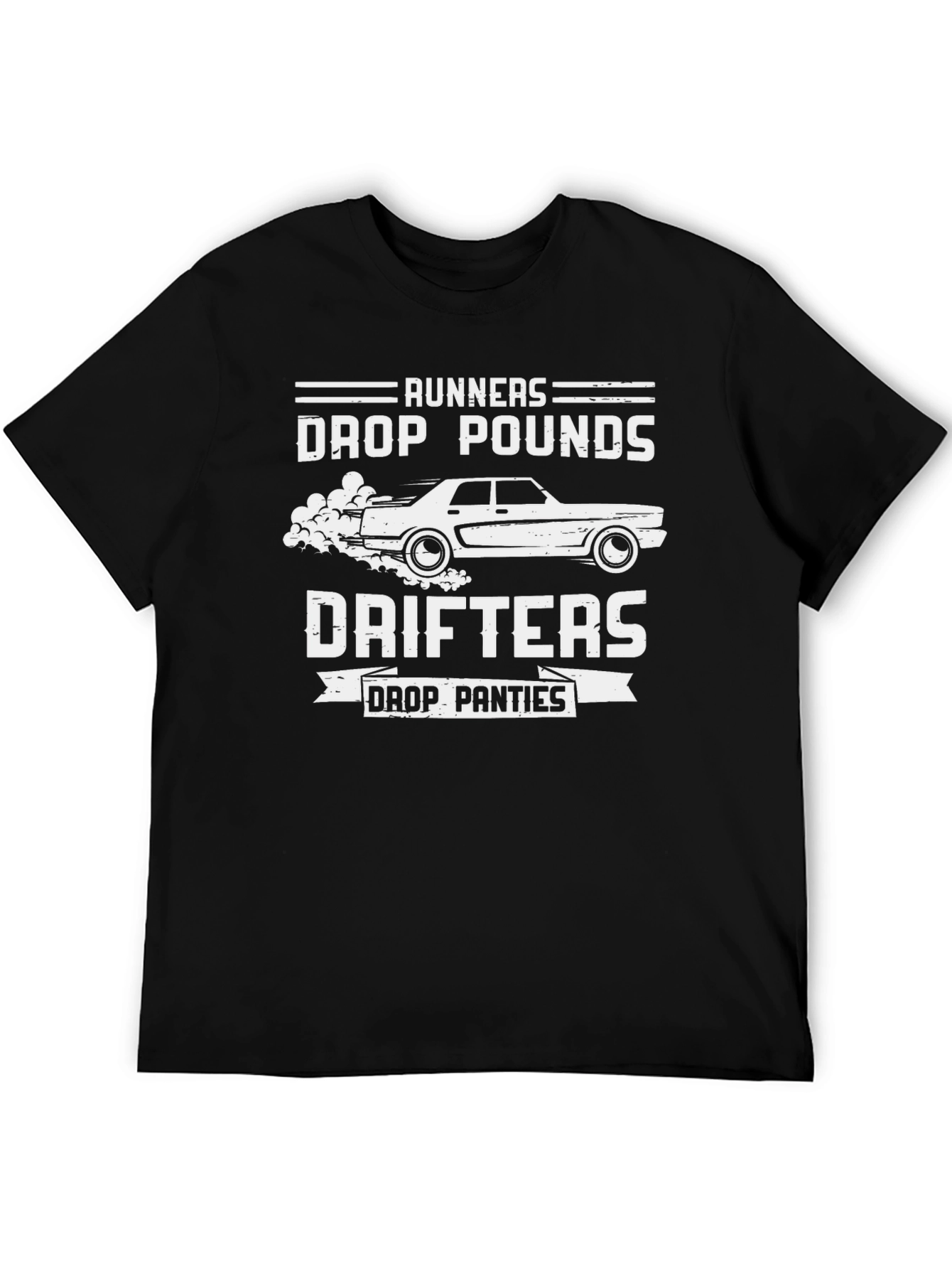 Runners vs. Drifters Graphic T-Shirt - Black Cotton Tee