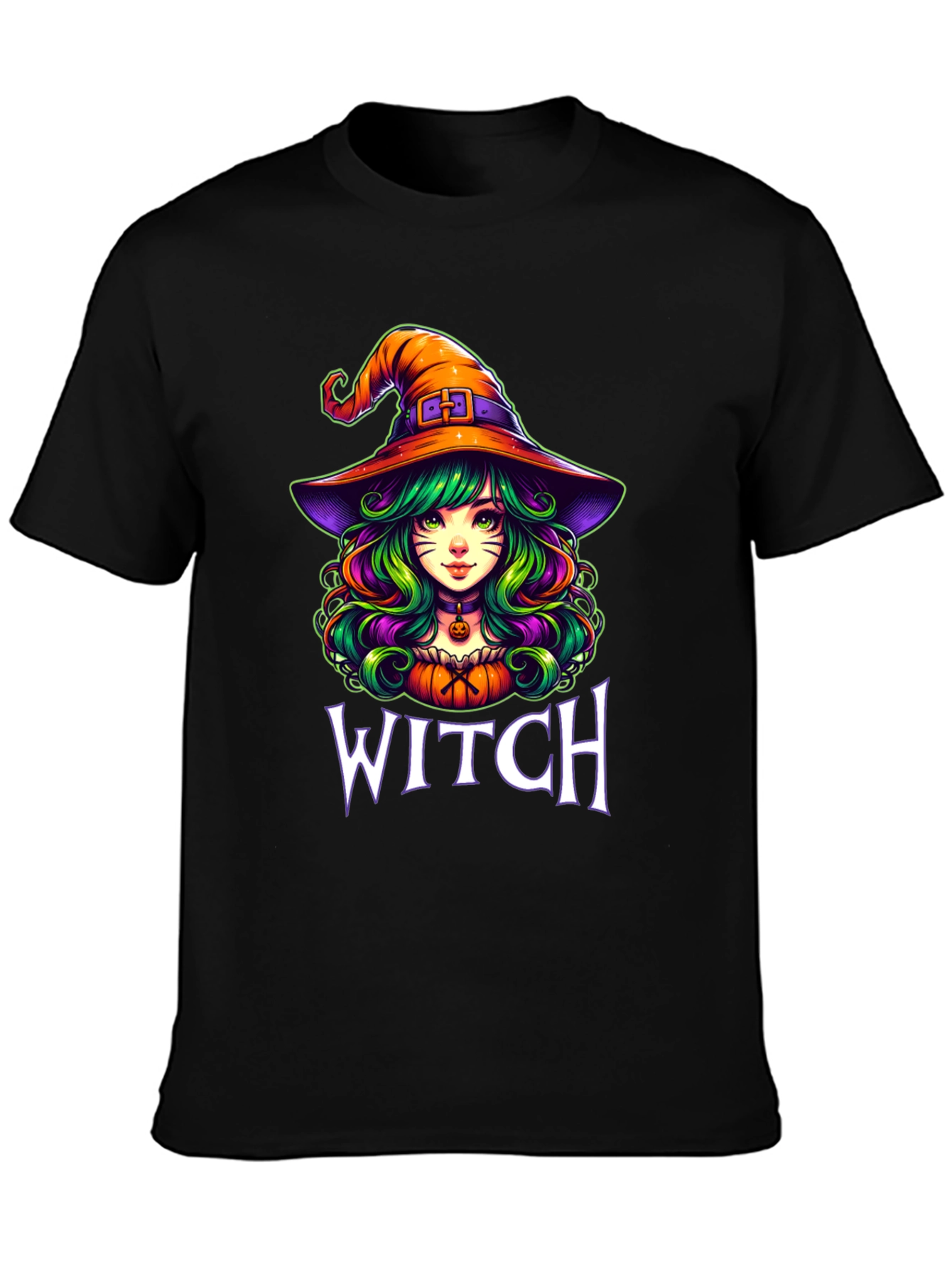 Witch Graphic T-Shirt Halloween Apparel