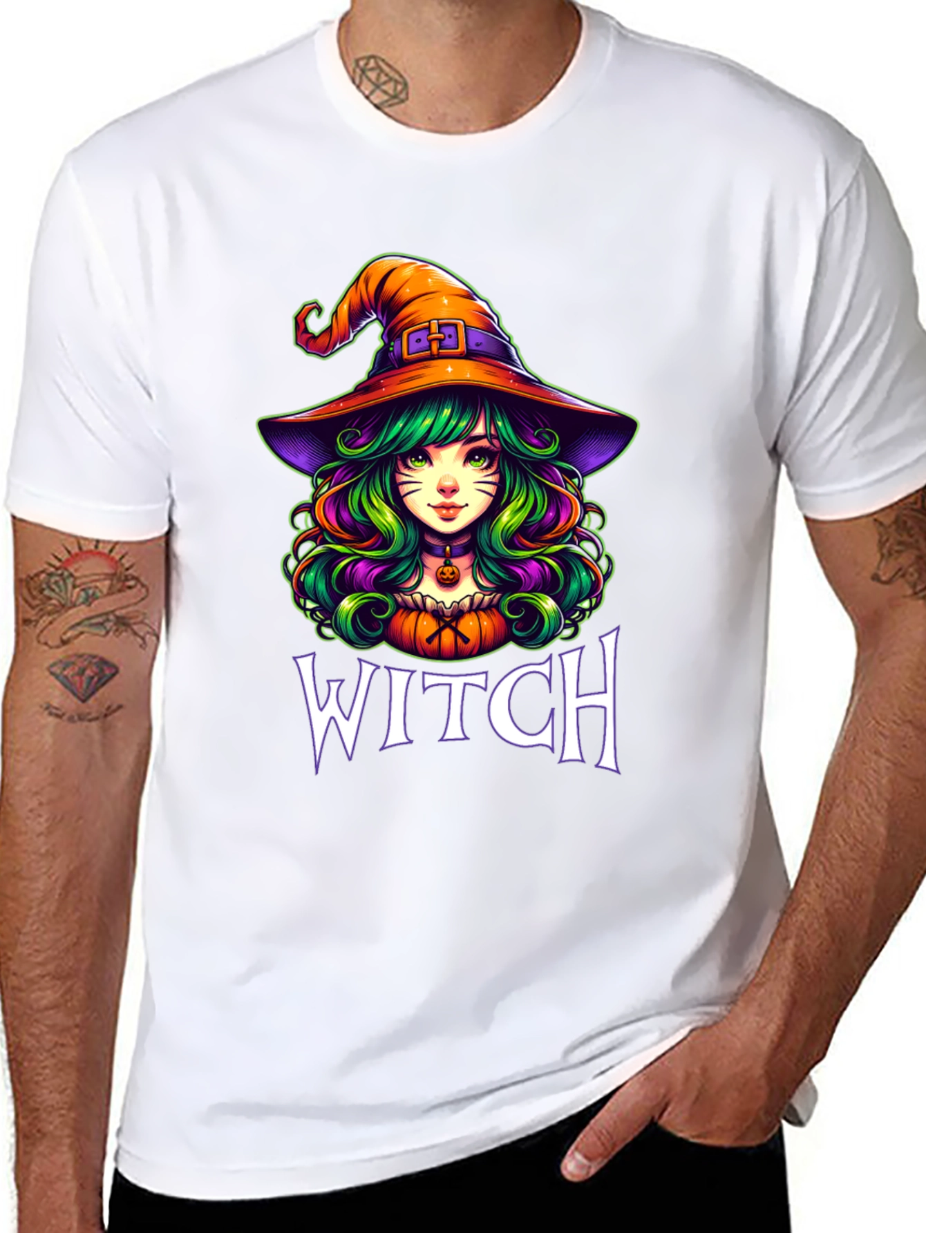 Witch Graphic T-Shirt Halloween Apparel