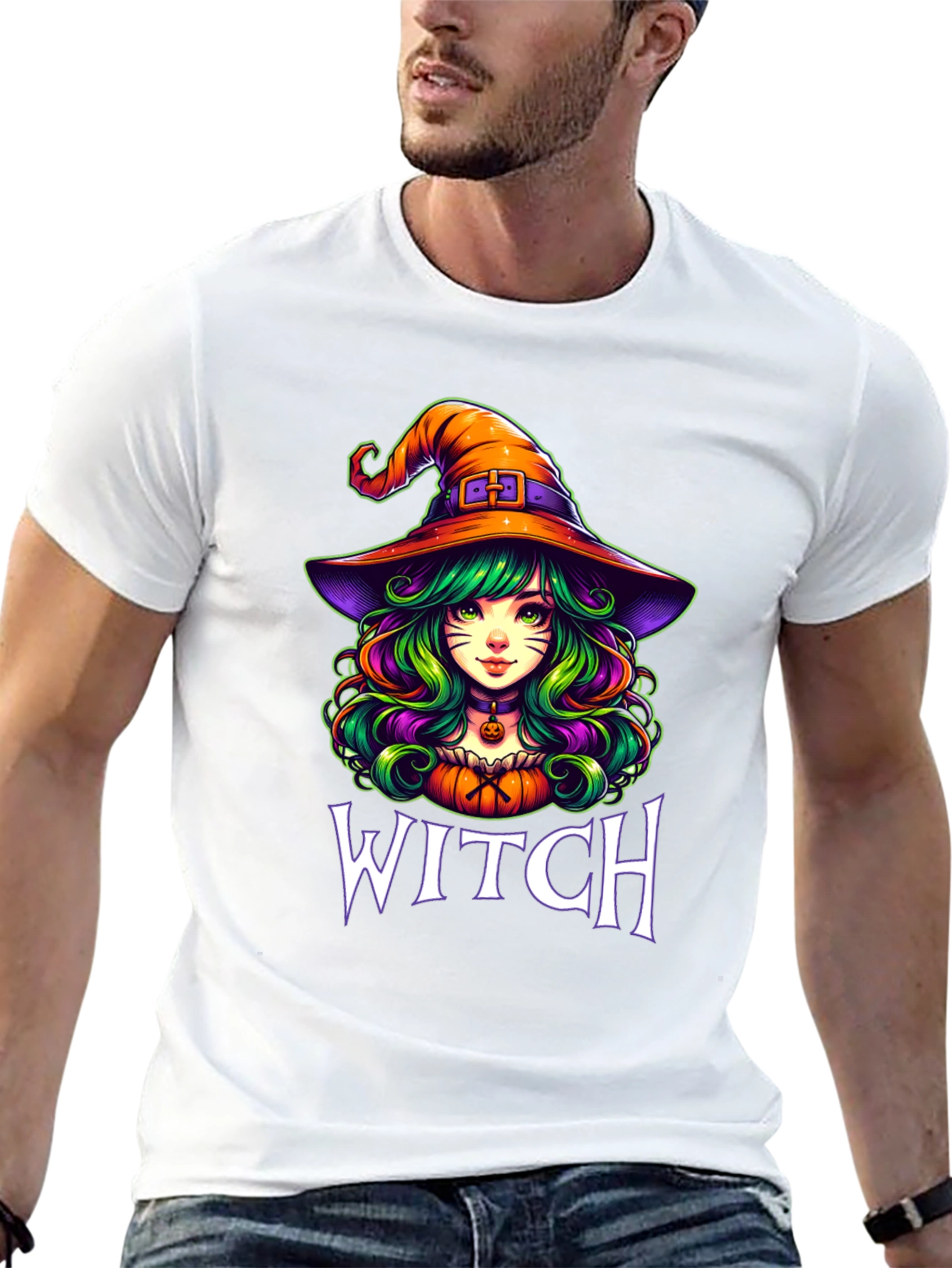 Witch Graphic T-Shirt Halloween Apparel