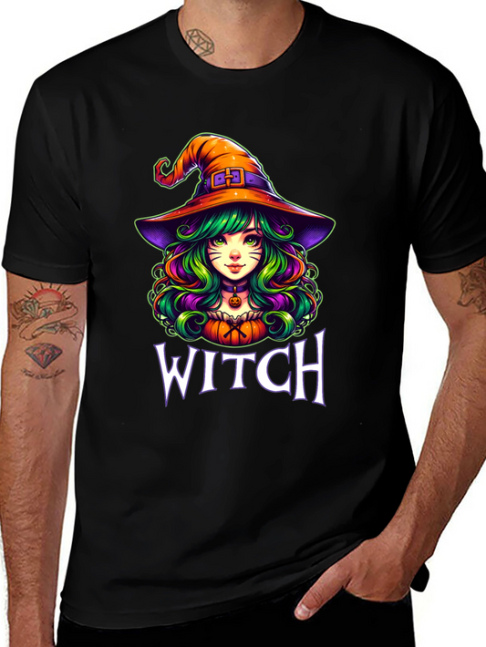 Witch Graphic T-Shirt Halloween Apparel