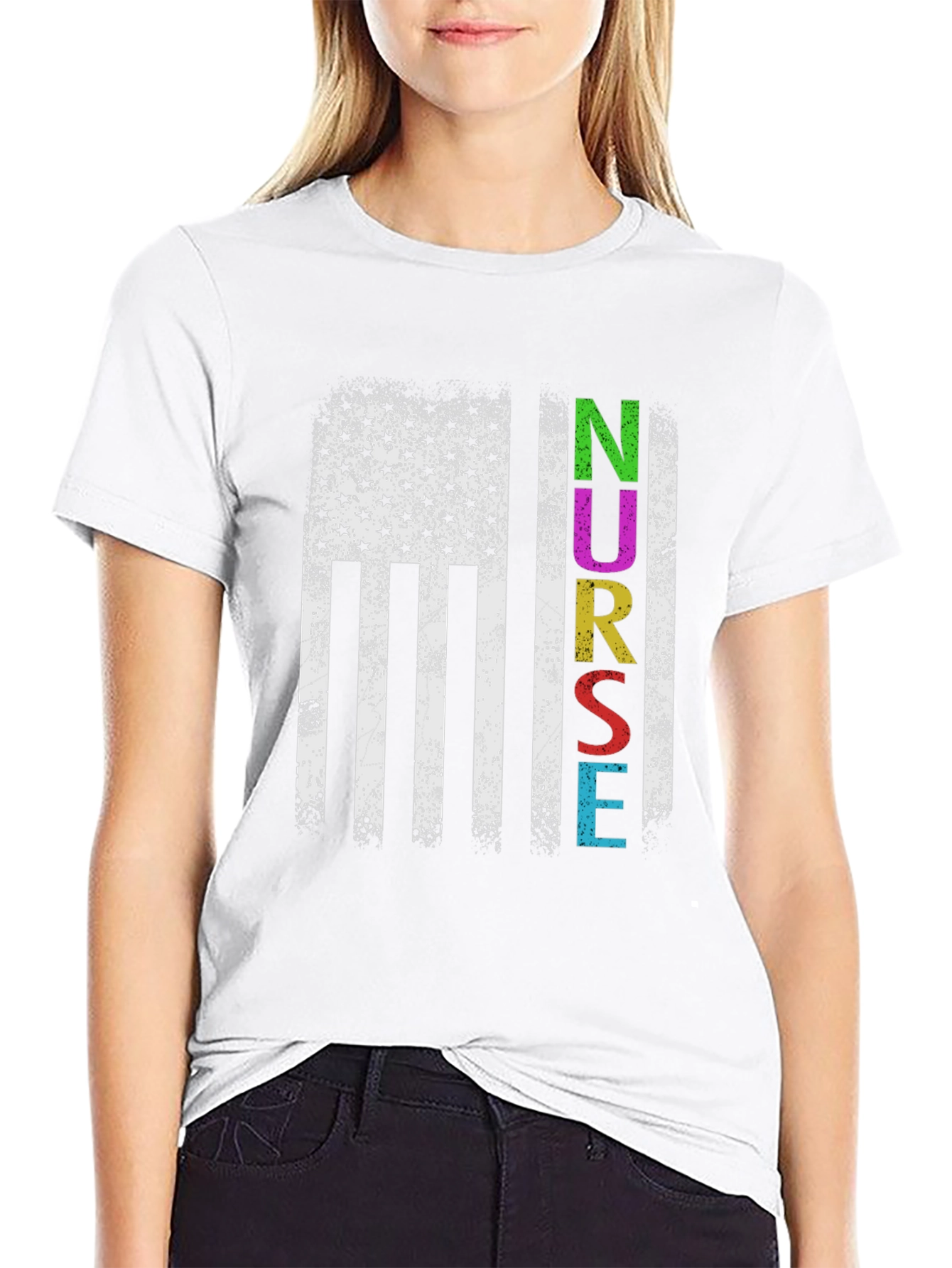 Nurse American Flag T-Shirt