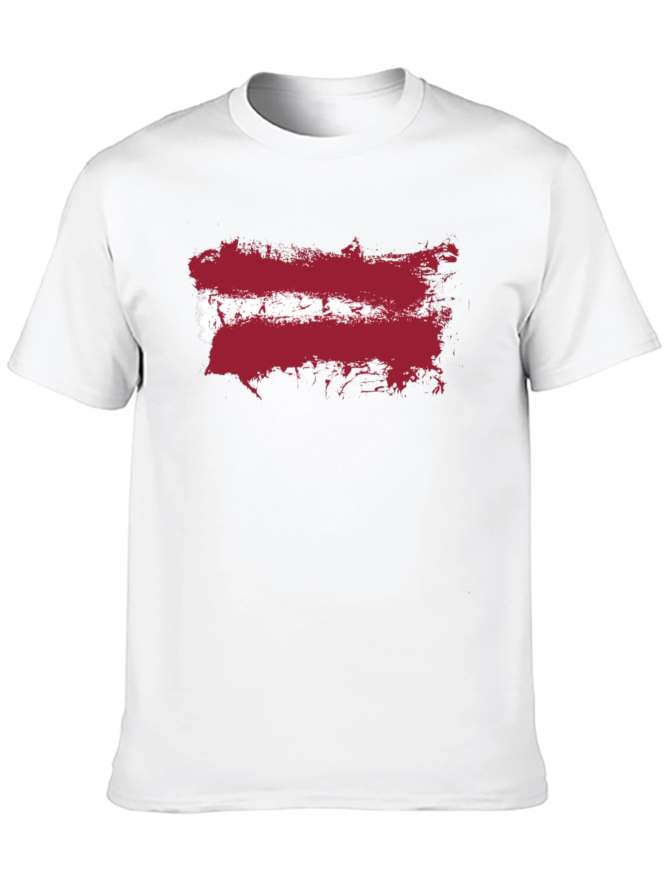 Latvia Flag T-Shirt - Grunge Style Black Tee